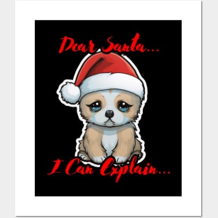 Dear Santa I Can Explain Puppy Posters and Art